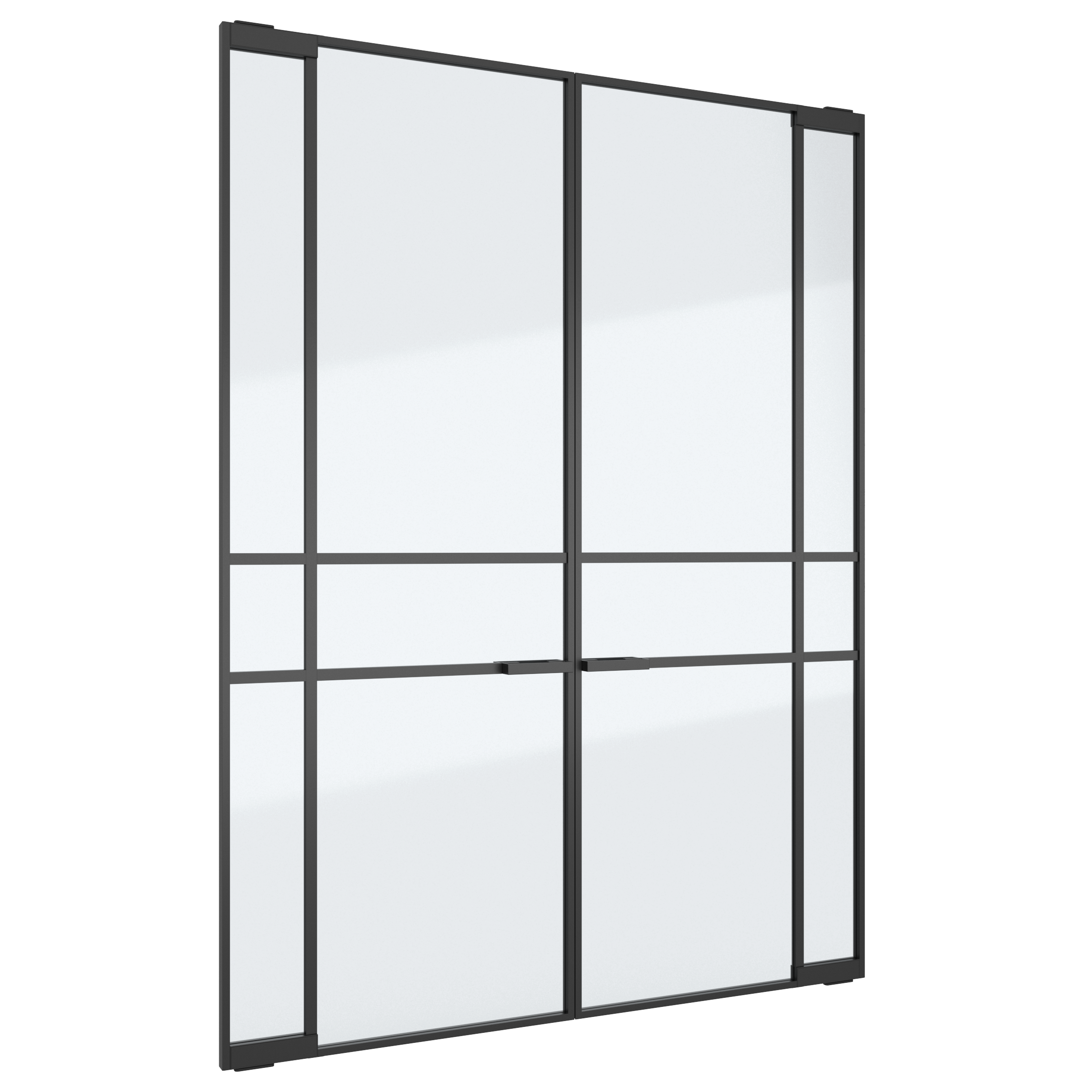 PORTAPIVOT MINI-MAX - DOUBLE DOOR+FIXED Pivot glass and aluminium door By  Portapivot