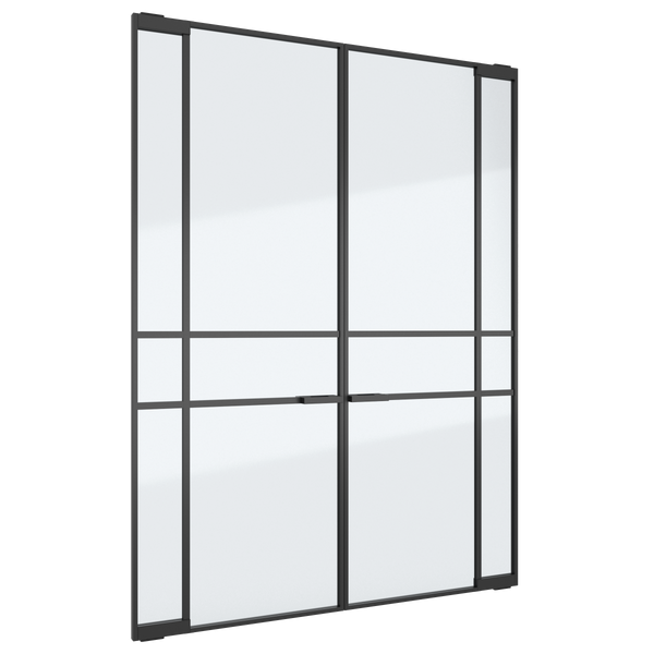 PORTAPIVOT MINI-MAX - DOUBLE DOOR+FIXED Pivot glass and aluminium door By  Portapivot