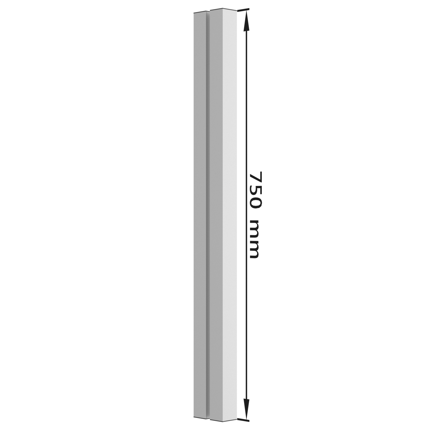DG.10 door grip | 750 mm | Silver